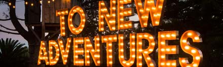 to new adventures channel Restaurant signs with lights speciality letters wedding custom fabrication GTA Toronto, Marquee Newmarket outdoor event York Region by Sign Nation